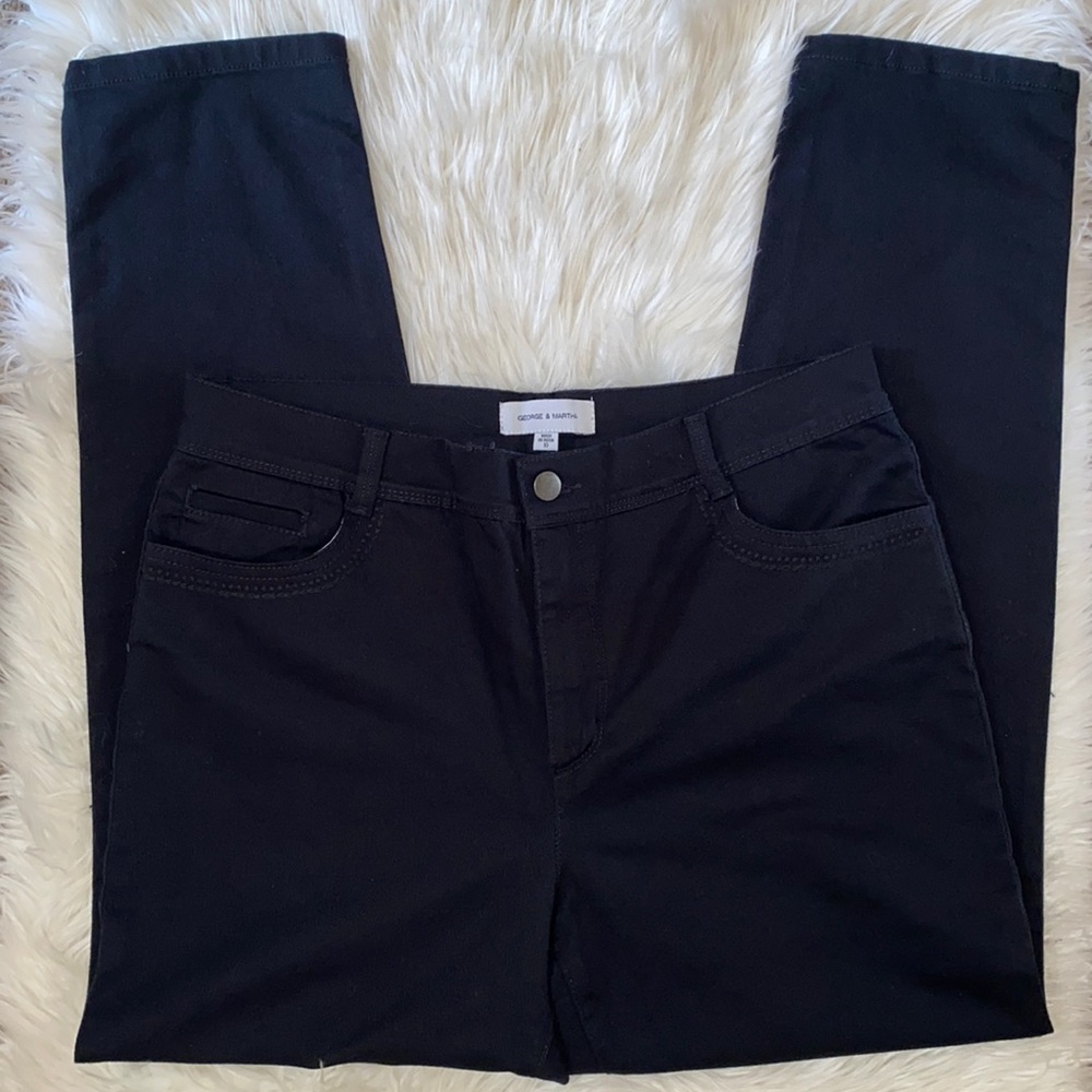 George & Martha Black Straight Leg Jeans